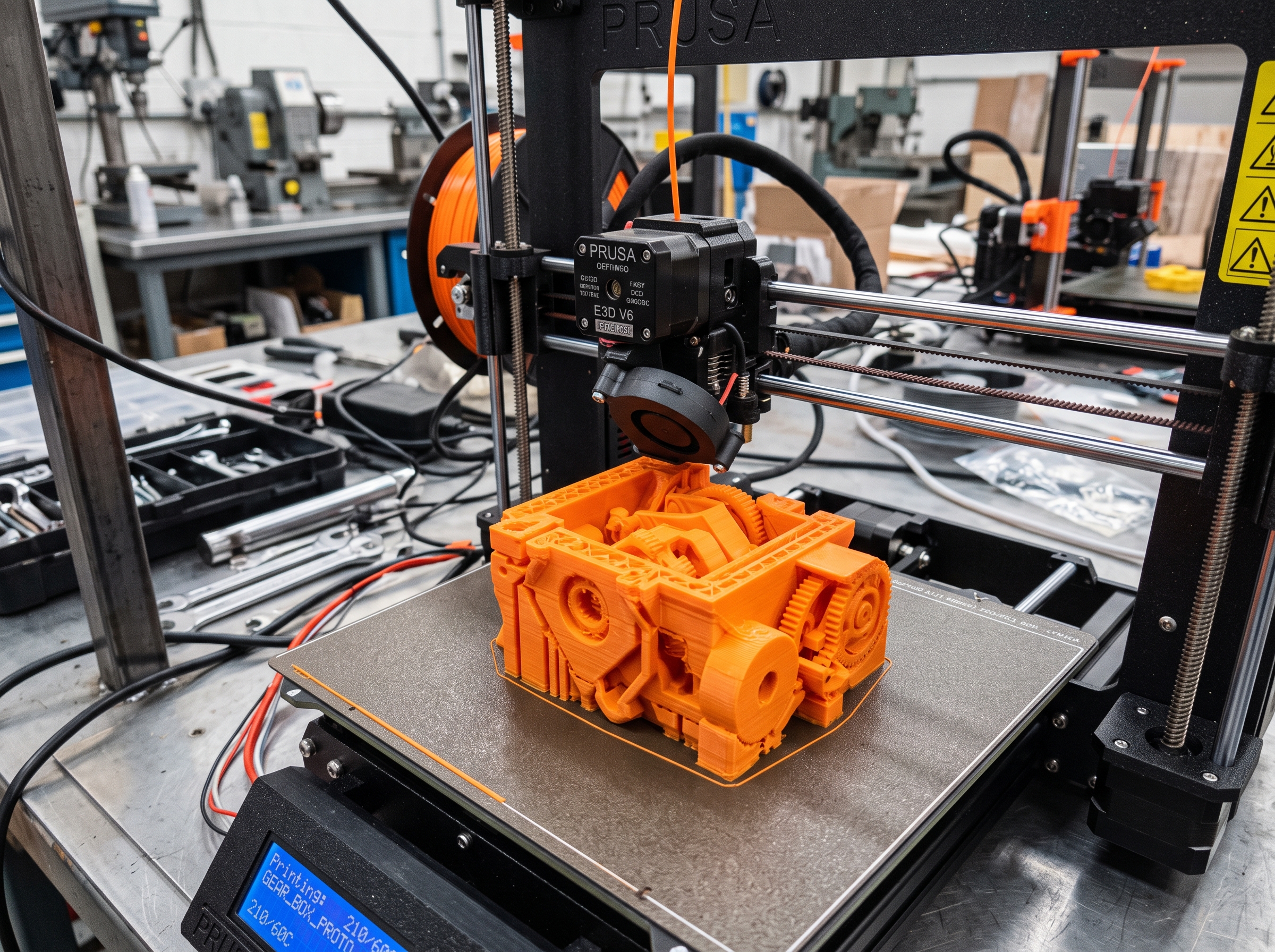 Pracująca drukarka 3D w warsztacie