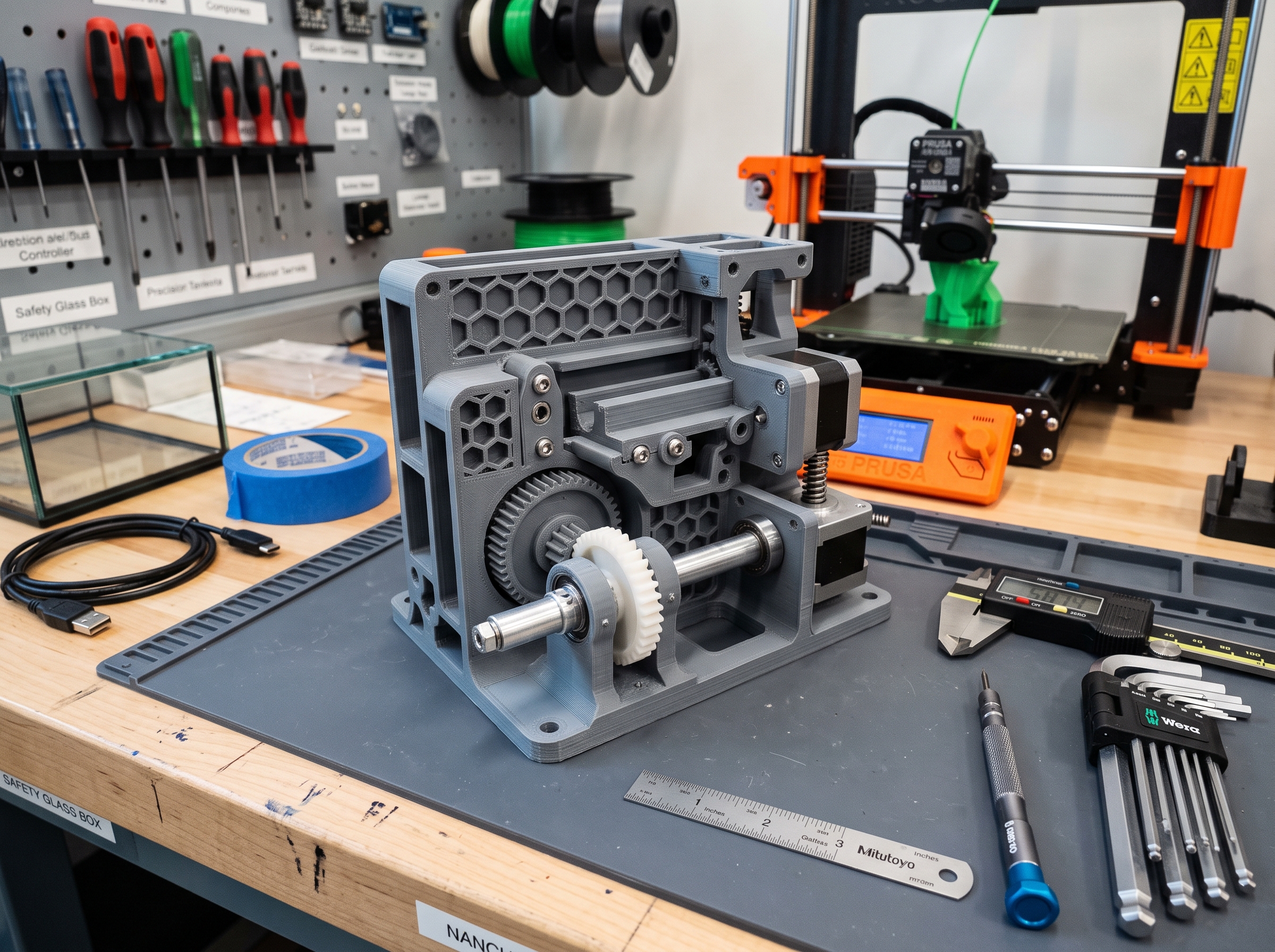 Prototyp wydrukowany w 3D sprawdzający poprawność wymiarów